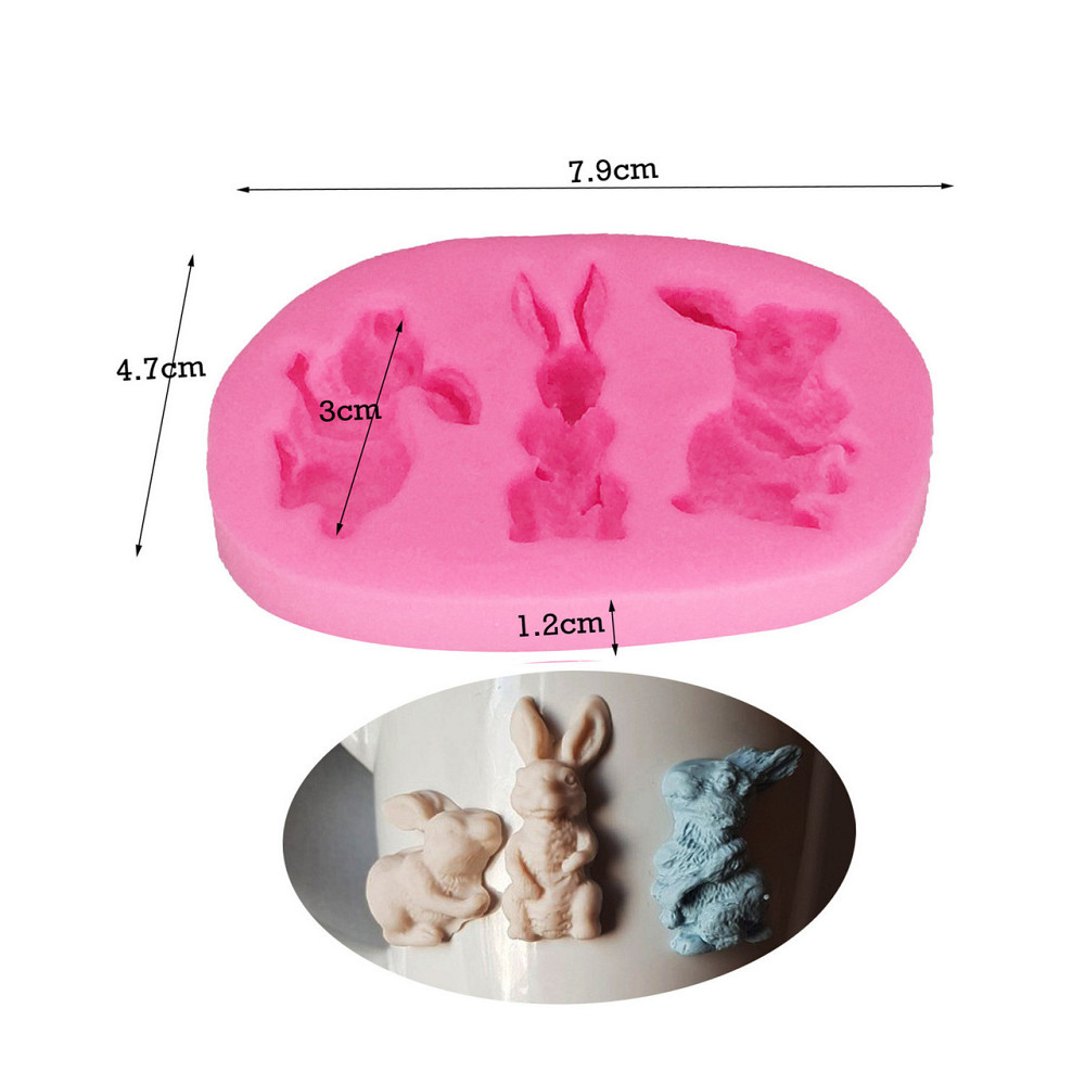 Силиконовая форма Заяц 79 на 47 мм розовый Киев - изображение 2