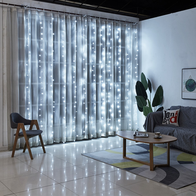 Світлодіодна гірлянда Штора 3х3м 400 LED Холодний білий Вінниця - фото 4