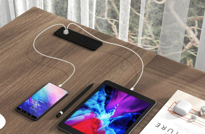 Комп'ютерний стіл Costway Hutch L-подібний з зарядним Київ - фото 8