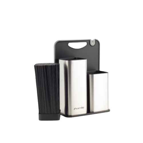 Набір підставка для ножів/для аксесуарів/дошка 22*9,6*9,6/15,7*9,6*9,6/29,6*22,4*0,8см 7610 KAMILLE Житомир - фото 2