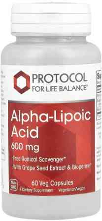 Альфа-ліпоєва кислота Protocol for Life Balance Alpha-Lipoic Acid  600 мг 60 капс Київ