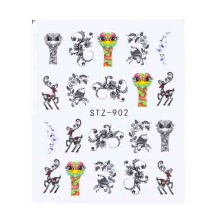 Наклейки на ногти с разными животными - размер стикера 6*5см, инструкция по применению есть в описании товара Киев