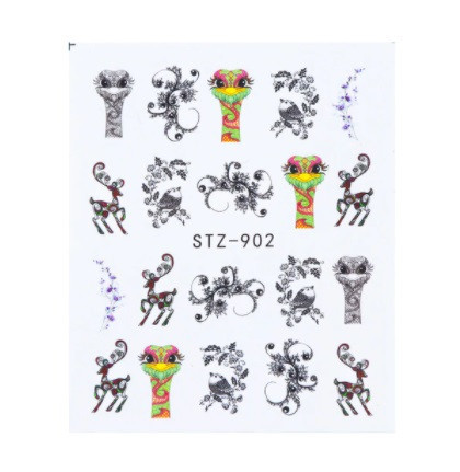 Наклейки на ногти с разными животными - размер стикера 6*5см, инструкция по применению есть в описании товара Киев - изображение 1