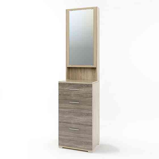 Тумба для взуття з дзеркалом Еверест Бриз ТО-4 50х38х210 сонома + трюфель (DTM-2207) Дніпро