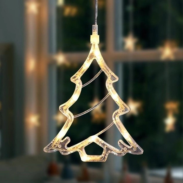 Гірлянда-фігурка НА БАТАРЕЙКАХ Ялинка, Зірочка, Дзвіночок 20см LED білий теплий 18430 Луцк - изображение 1