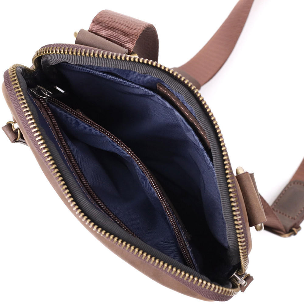 Практичная сумка для мужчин на плечо из натуральной винтажной кожи (SHVIGEL) Киев - изображение 1