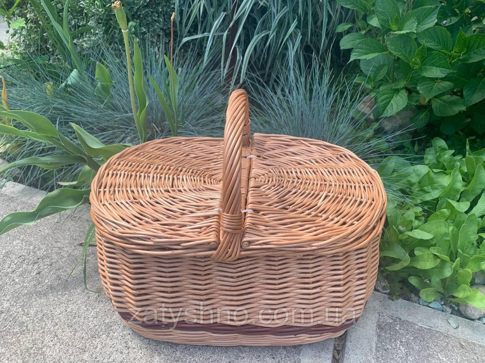 Корзина пикниковая овальная с ручкой Киев - изображение 1