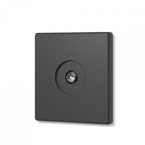 Розетка TV одинарна телевізійна вугільно-чорна VIDEX NOTA (VF-NT-SK1TV-BL) Житомир