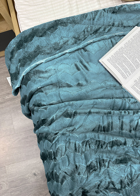 Плед-покривало 200х230 см (+-5см) Лазурний (87-246) Київ - фото 7