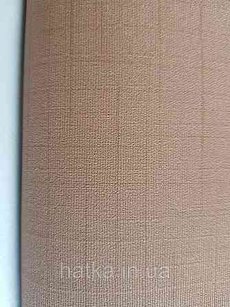 Шпалери вінілові на флізелін Marburg Tango 58860 однотонні коричневі смужка клітка під тканину 10х0.70 м. Київ