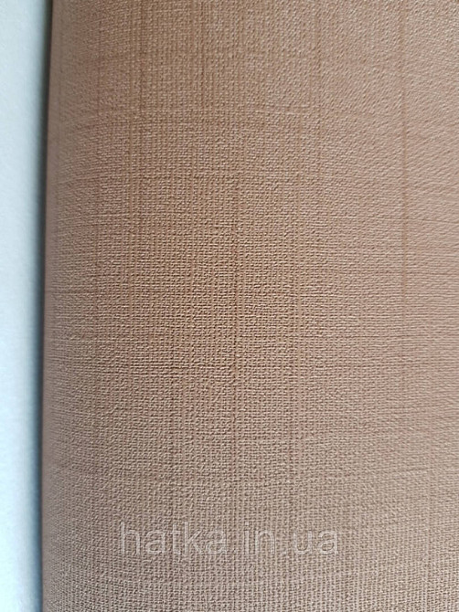 Шпалери вінілові на флізелін Marburg Tango 58860 однотонні коричневі смужка клітка під тканину 10х0.70 м. Київ - фото 2