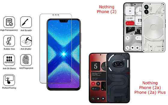 Защитное стекло NeoGlass для Nothing Phone (2), Phone (2a), Phone (2a) Plus – ультрапрозрачное и устойчивое Киев