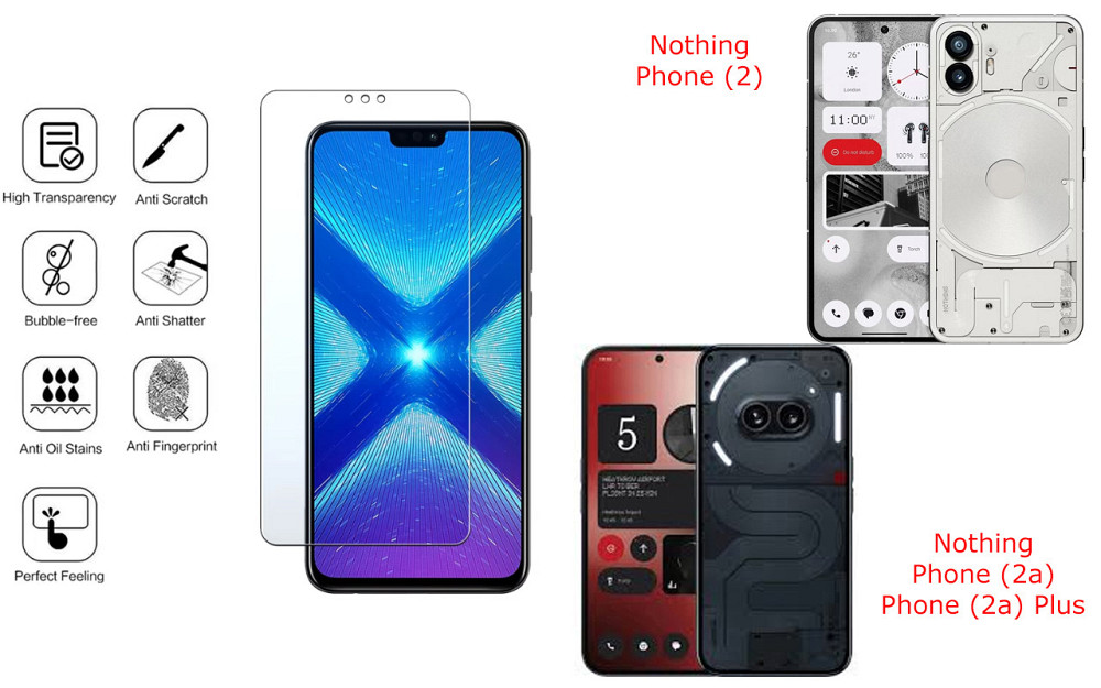 Защитное стекло NeoGlass для Nothing Phone (2), Phone (2a), Phone (2a) Plus – ультрапрозрачное и устойчивое Киев - изображение 4