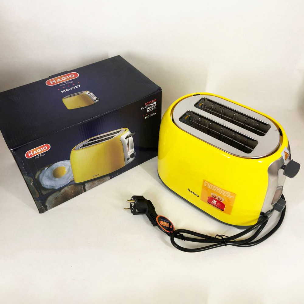 Тостер для підсмажування хліба MAGIO MG-272Y, Тостер зі ступенями підсмажування, Якісний сендвіч-тостер KP-85 Львів - фото 7
