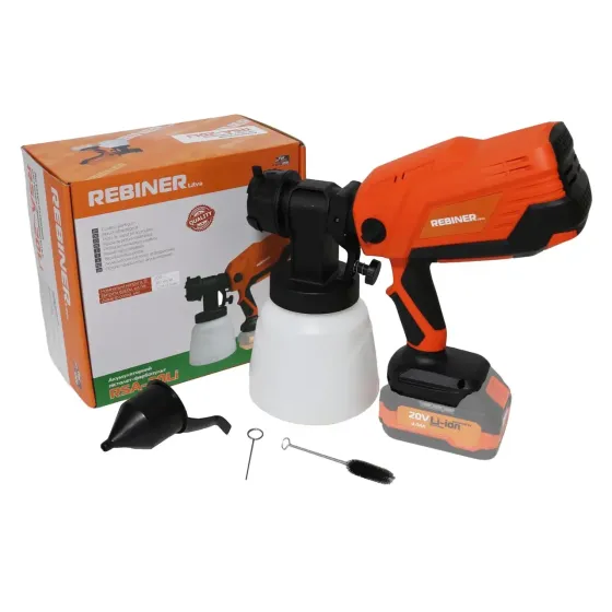 КраскопультФарбопульт на акумул на аккумуляторе Rebiner RSA-20Li, Аккумуляторный краскопульт Без АКБ и ЗУ,Фарбопульт пульверизатор Львов