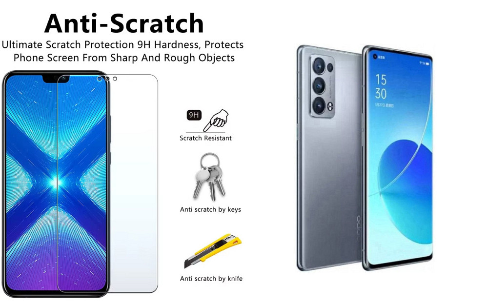Защитное стекло NeoGlass для Oppo Reno6 Pro 5G – ультрапрозрачное и устойчивое Киев - изображение 1