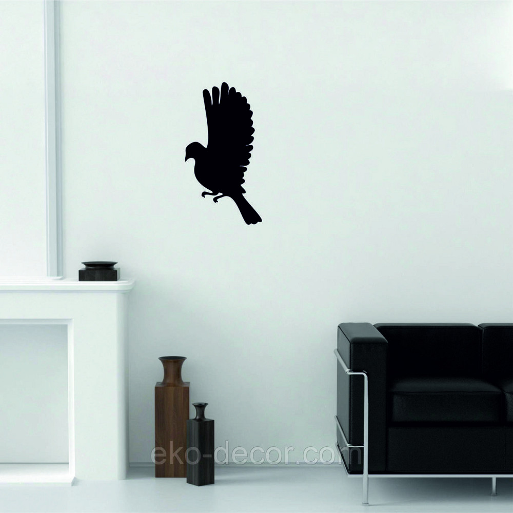 Декоративное настенное Панно «Птичка» Декор на стену(цена за 1шт) 30*16 см, Черный Киев - изображение 9