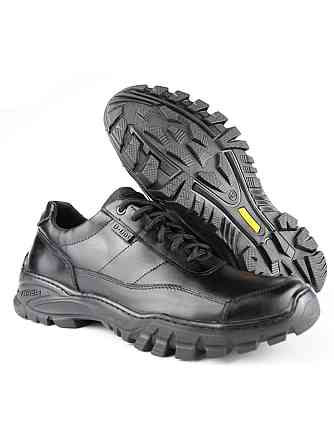 Армейские мужские крепкие кожаные кроссовки ,демисезонные армейские черные кроссовки прошитые Львов