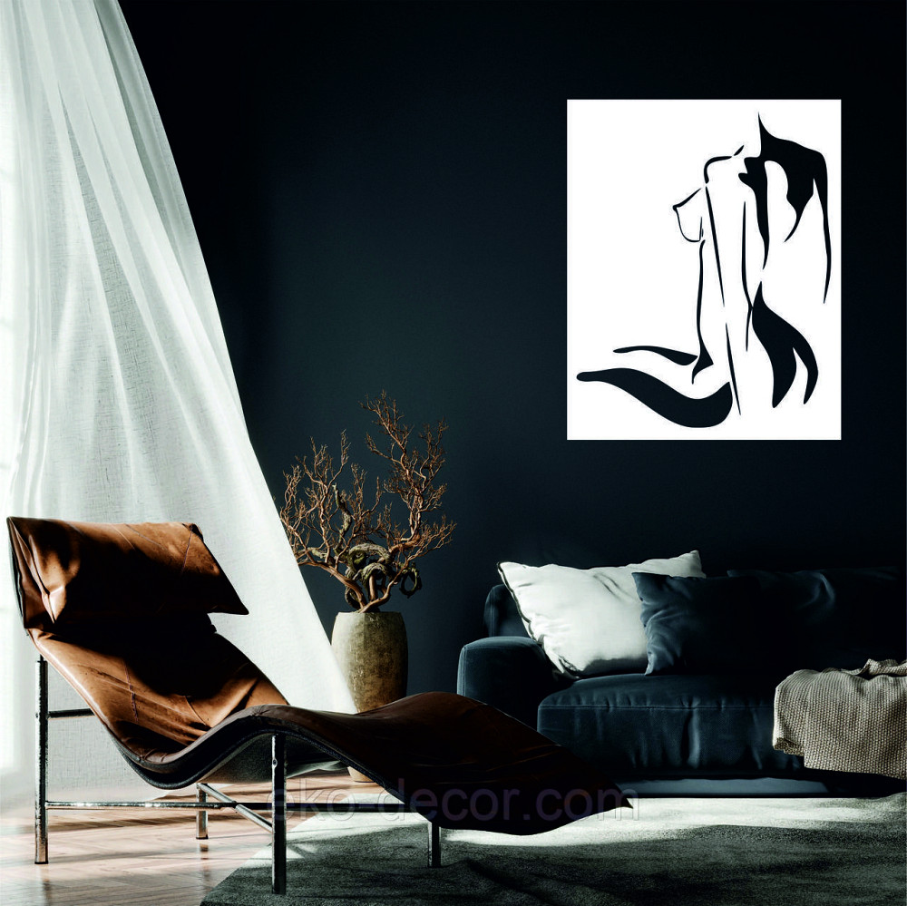 Декоративне настінне Панно «Силует жінки», Декор на стіну Київ - фото 1