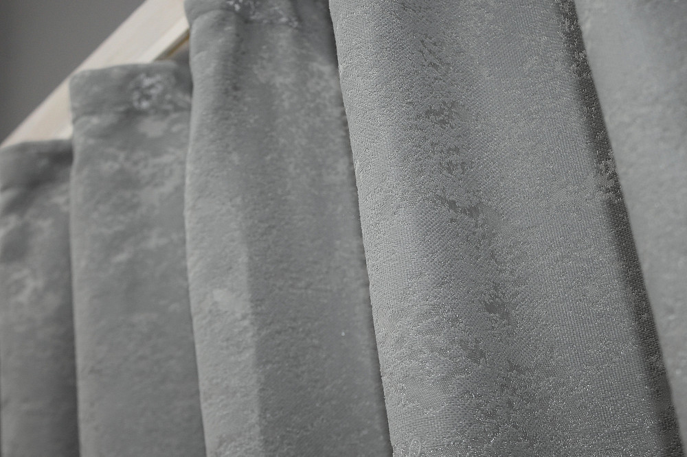 Комплект коротких штор VR-Textil Льон мармур Pavliani № 1179ш Сірий 130х170 см 2 шт (35-0067) Київ - фото 8