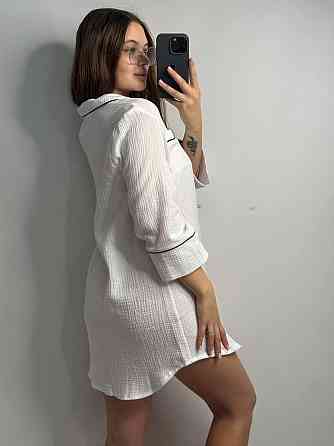 Женская муслиновая ночная сорочка Белый M-L Харьков