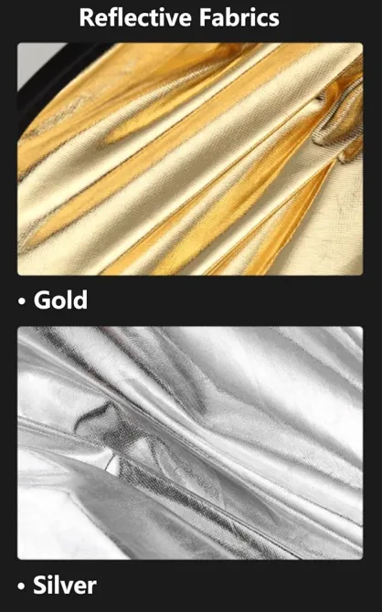 💡 Фоторефлектор сріблясто-золотий 110 см Луцьк - фото 6