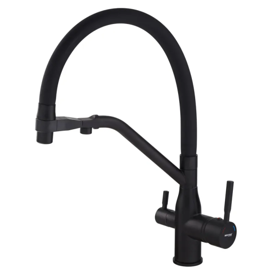 Кухонний змішувач MixxusPremium Gravity 021 чорний REFL.BLACK (MI6978) Харків