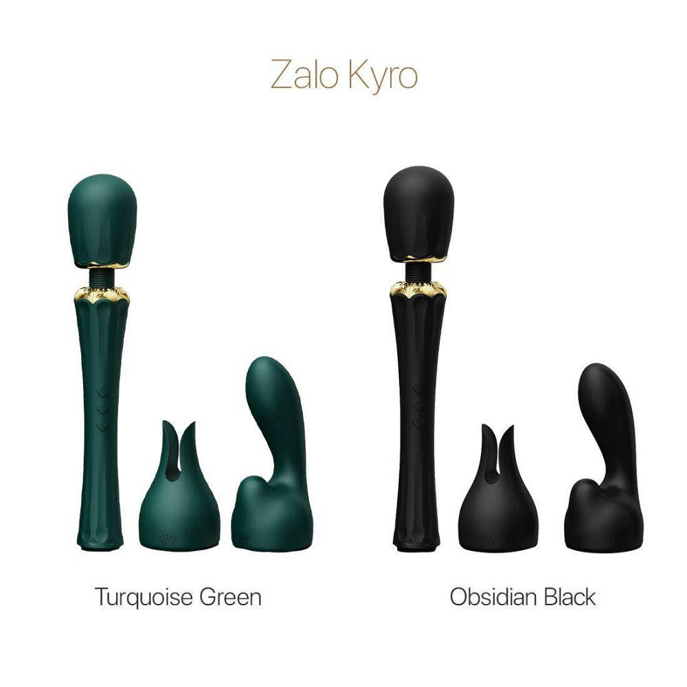 Вибромассажер с насадками Zalo — Kyro Wand Obsidian Black Sex Aura Киев - изображение 8