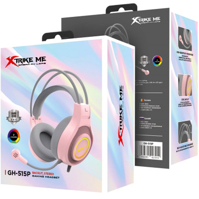 Наушники Xtrike ME GH-515 Pink/Grey (GH-515P) Винница - изображение 7