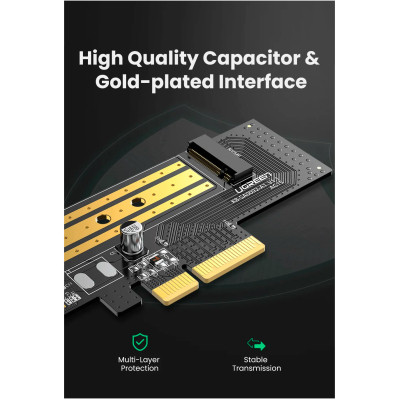 Контролер Ugreen PCI-E 3.0 for SSD M.2 (NVMe) x4 CM302 (70503) Вінниця - фото 12