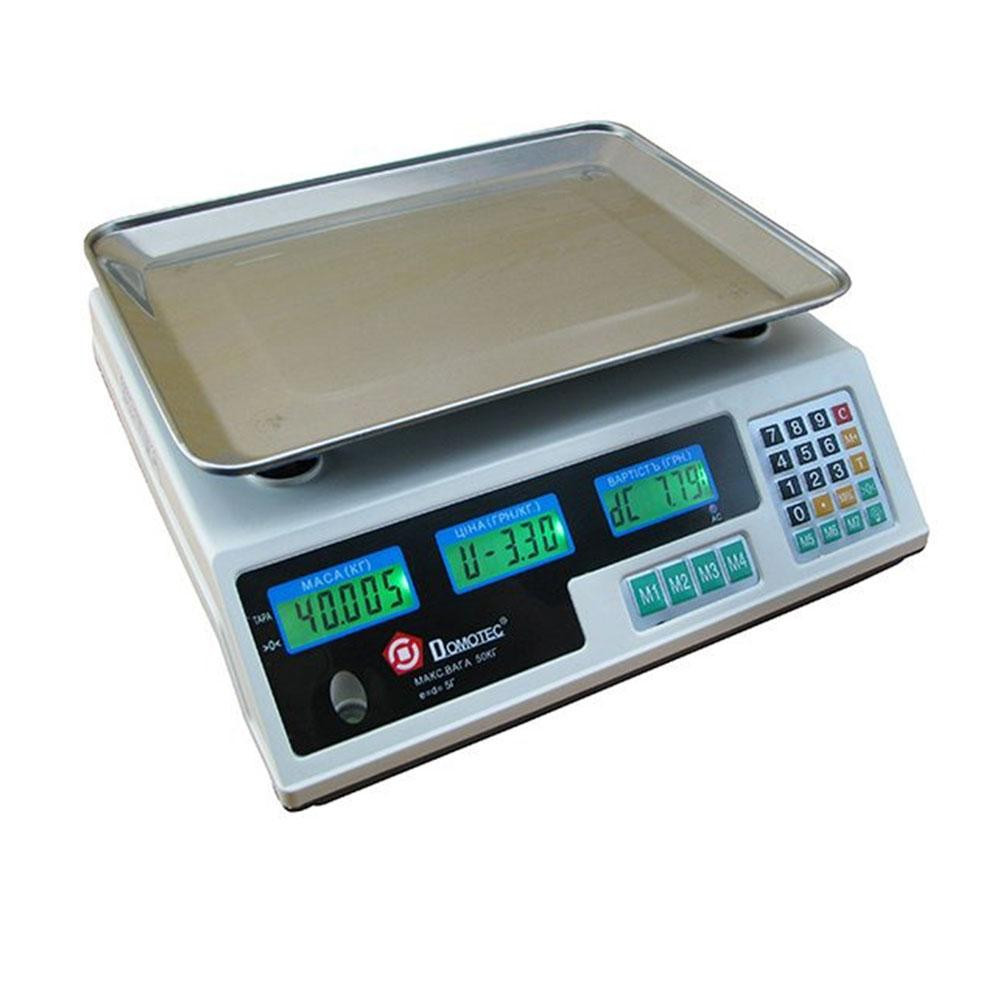 Торговые электронные весы до 50кг Domotec MS 228 / Аккумуляторные весы с дисплеем и платформой Киев - изображение 7