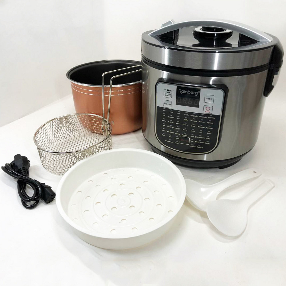 Практична мультиварка Rainberg RB-6209 1000 W 6 л, Хороша бюджетна мультиварка 5 літрів HJ-88 Львів - фото 18