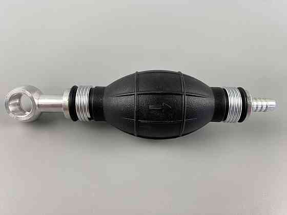 Ручний насос для перекачування рідини з клапаном масло-бензостійка гума алюмінієві наконечники d=8 мм/d=14 м Мукачево