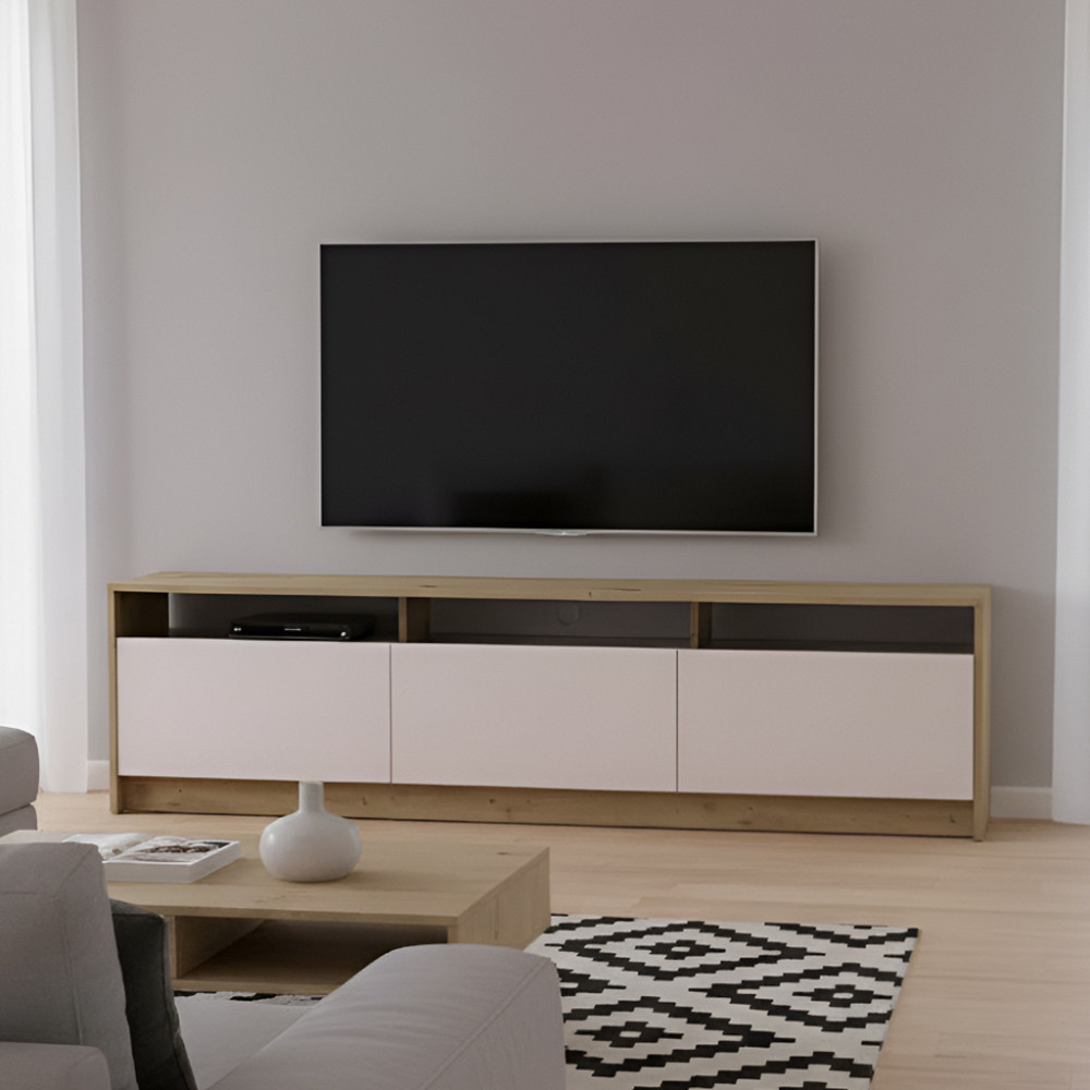 Тумба ТВ Doros U3 Дуб Артизан/Кашемир ДСП 180х33х43 (DRS-011901) Днепр - изображение 1