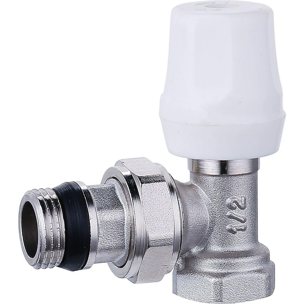 Кран радиаторный угловой Q PROFESSIONAL 1/2″ NV-QP5005 вентильный с уплотнителем Киев - изображение 1
