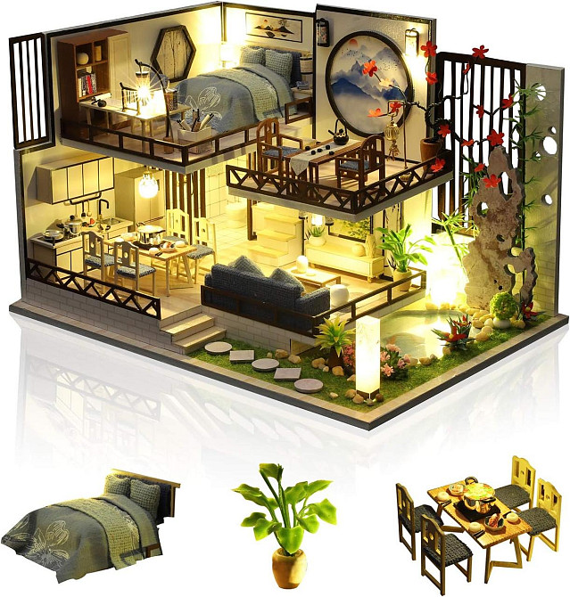 3D Румбокс DIY House в японском стиле Bamboo Rhime + Пылезащитный купол (M029-B) Киев - изображение 1