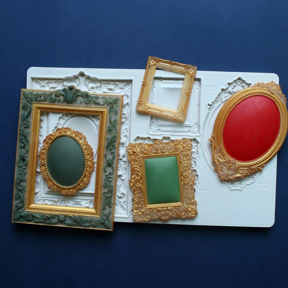 Молд силиконовый Рамки 25 на 15 см серый Киев - изображение 7