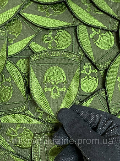 Шеврон 72 ОМБР полевой. (Форма щит. На липучке) Размер 8x6см Киев - изображение 4