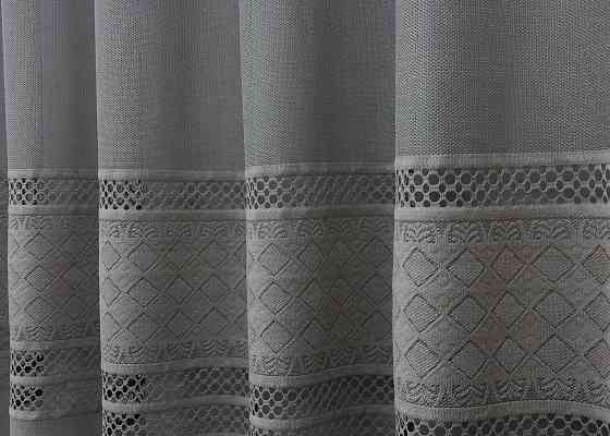 Тюль VR-Textil 1641т Greta Жаккард Графитовый 300х270 см (42-0603) Киев