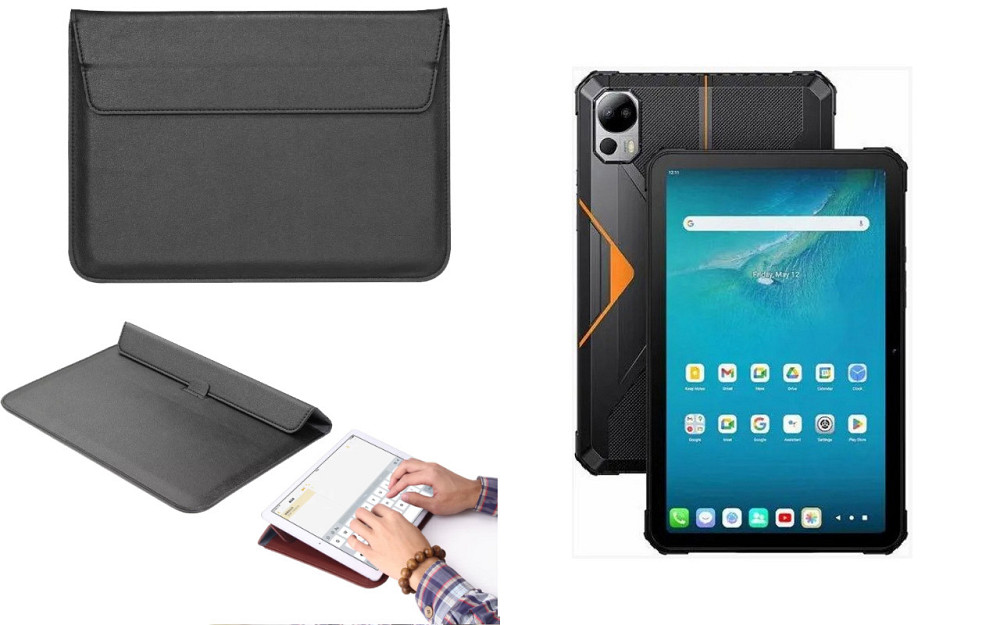 Чохол-конверт VitoCase для Fossibot DT1, DT1 Lite, з функцією підставки для планшета Чорний Київ - фото 1