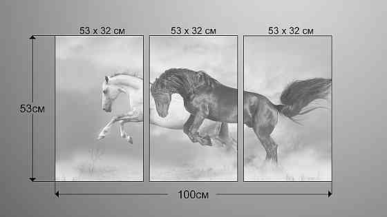 Модульна картина Природа Коні Art-40_3А Київ