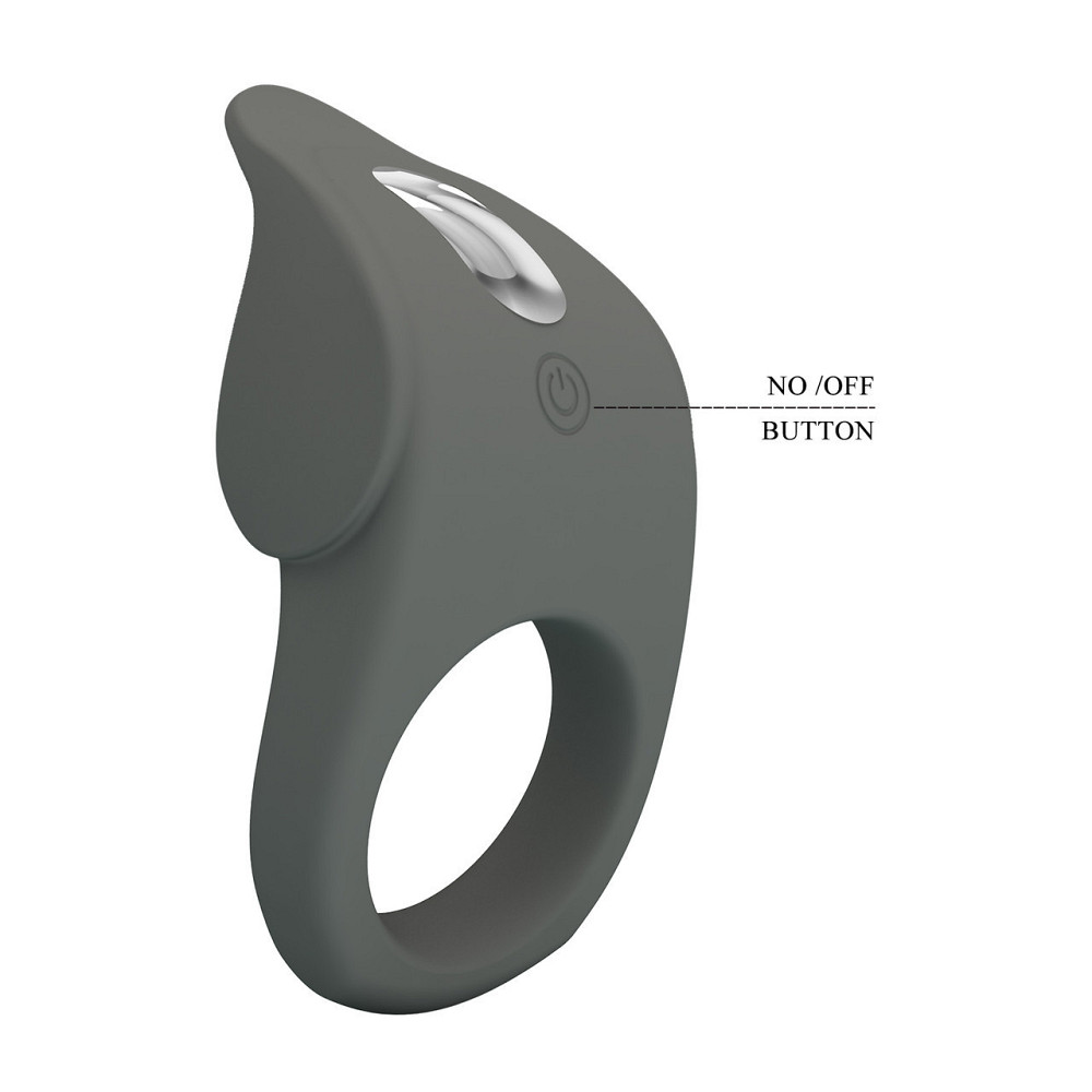 Эрекционное виброкольцо PRETTY LOVE Master Ring силиконовое, серое, 8.7 х 5 см Sex Aura Киев - изображение 8