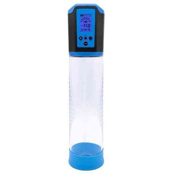Автоматична вакуумна помпа Men Powerup Passion Pump Blue, LED-табло, перезаряджувана, 8 режимів Sex Aura Київ