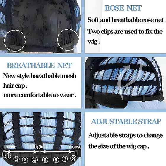 Довга блакитна перука омбре RESTEQ 66 см, пряме волосся градієнт, перуки з високоякісних синтетичних волокон Київ