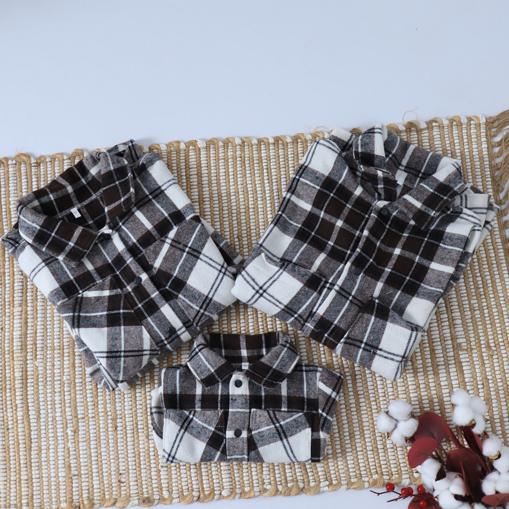 Фемелі лук парні теплі сорочки в шоколадну клинку жіноча та чоловіча та дитяча 122, 42-44, 44 Кам'янець-Подільський - фото 1