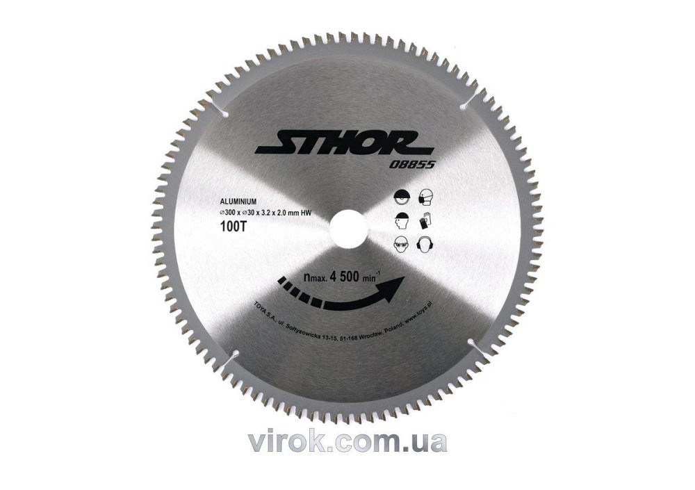 Диск пильний для алюмінію STHOR. Ø= 300/30 мм, h= 3,2 мм, 100 зубів [10] Одеса - фото 1