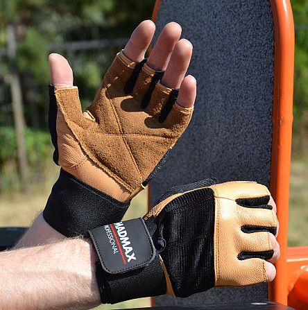 Рукавички для фітнесу MadMax MFG-269 Professional Brown XL Каменское - изображение 6