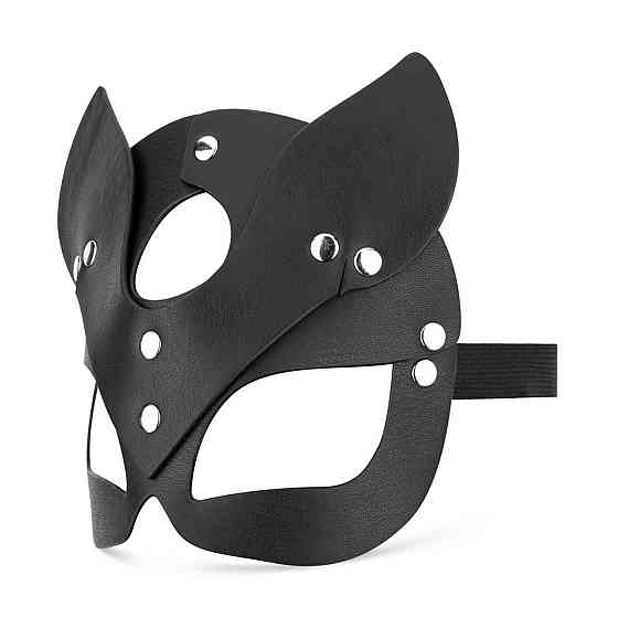 Маска кішечки Bedroom Fantasies PU Leather Kitty Black, чорна Sex Aura Київ