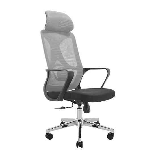 Офісне крісло керівника Monero Хром M1 Tilt Чорно-сірий Київ