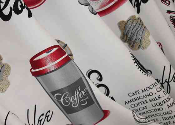 Комплект готових фото-штор VR-Textil Coffee-House № 1496ш Різнобарвний 100х270 см 2 шт (31-976) Київ